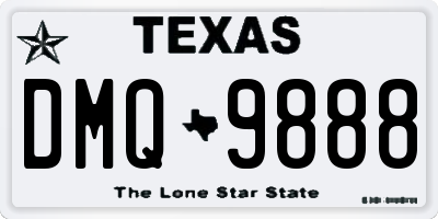 TX license plate DMQ9888