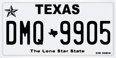 TX license plate DMQ9905