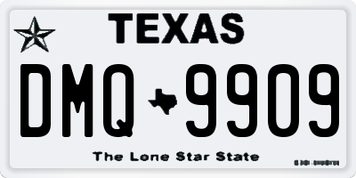 TX license plate DMQ9909