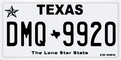 TX license plate DMQ9920