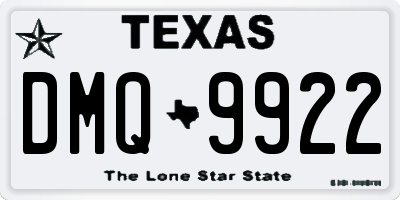 TX license plate DMQ9922