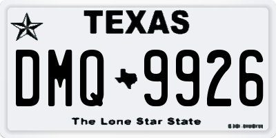 TX license plate DMQ9926