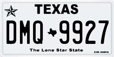 TX license plate DMQ9927
