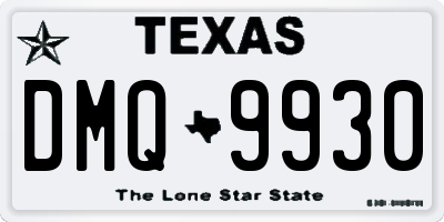 TX license plate DMQ9930
