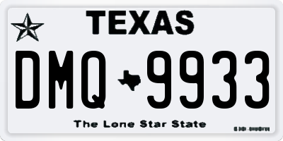 TX license plate DMQ9933