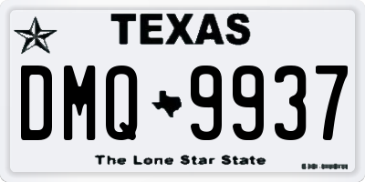 TX license plate DMQ9937