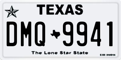 TX license plate DMQ9941
