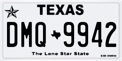 TX license plate DMQ9942