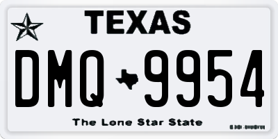 TX license plate DMQ9954