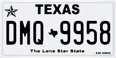 TX license plate DMQ9958