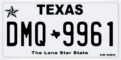 TX license plate DMQ9961