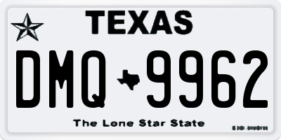 TX license plate DMQ9962