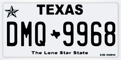 TX license plate DMQ9968