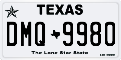 TX license plate DMQ9980