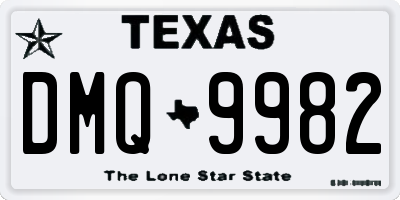 TX license plate DMQ9982