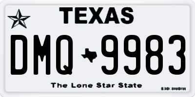 TX license plate DMQ9983