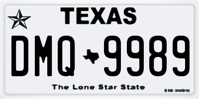 TX license plate DMQ9989