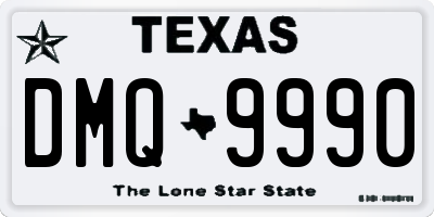 TX license plate DMQ9990