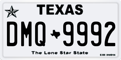 TX license plate DMQ9992
