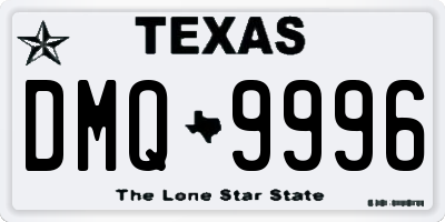 TX license plate DMQ9996