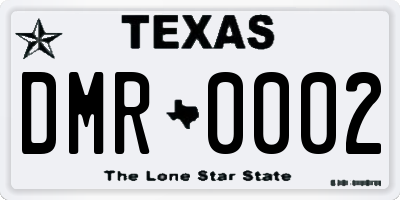 TX license plate DMR0002