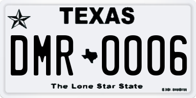 TX license plate DMR0006