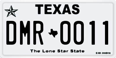 TX license plate DMR0011