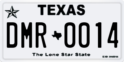 TX license plate DMR0014