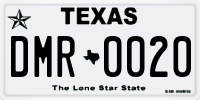 TX license plate DMR0020