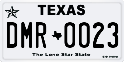TX license plate DMR0023