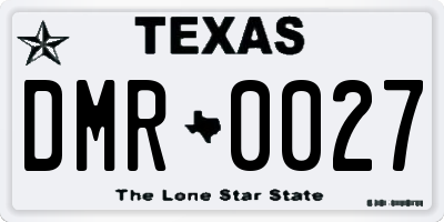 TX license plate DMR0027