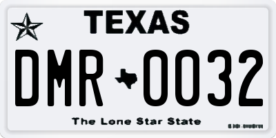 TX license plate DMR0032