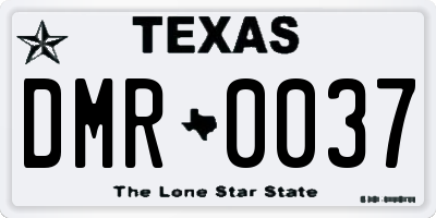 TX license plate DMR0037