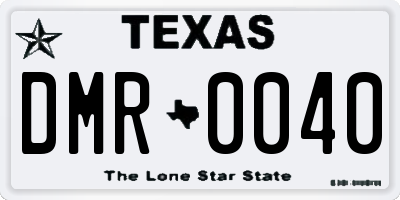 TX license plate DMR0040