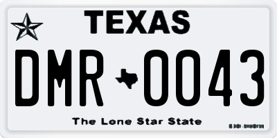 TX license plate DMR0043
