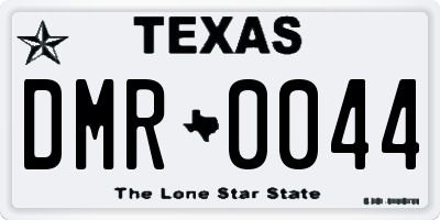 TX license plate DMR0044