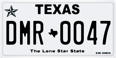 TX license plate DMR0047