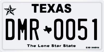 TX license plate DMR0051