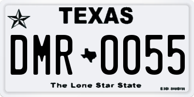 TX license plate DMR0055