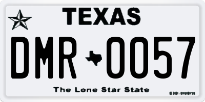 TX license plate DMR0057