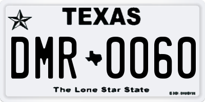TX license plate DMR0060