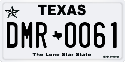 TX license plate DMR0061