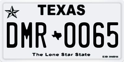 TX license plate DMR0065