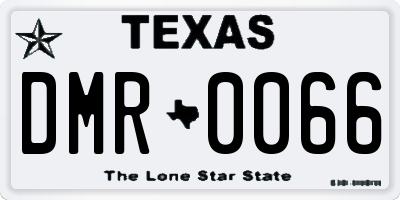 TX license plate DMR0066