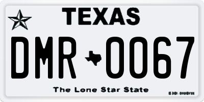 TX license plate DMR0067