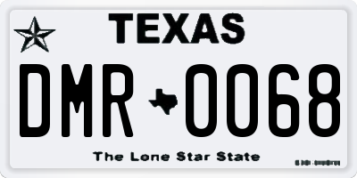 TX license plate DMR0068