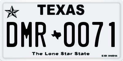 TX license plate DMR0071