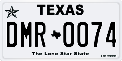 TX license plate DMR0074