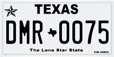 TX license plate DMR0075