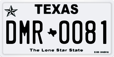 TX license plate DMR0081